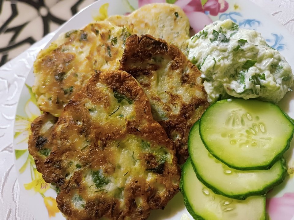 Оладьи из кабачка😋👍