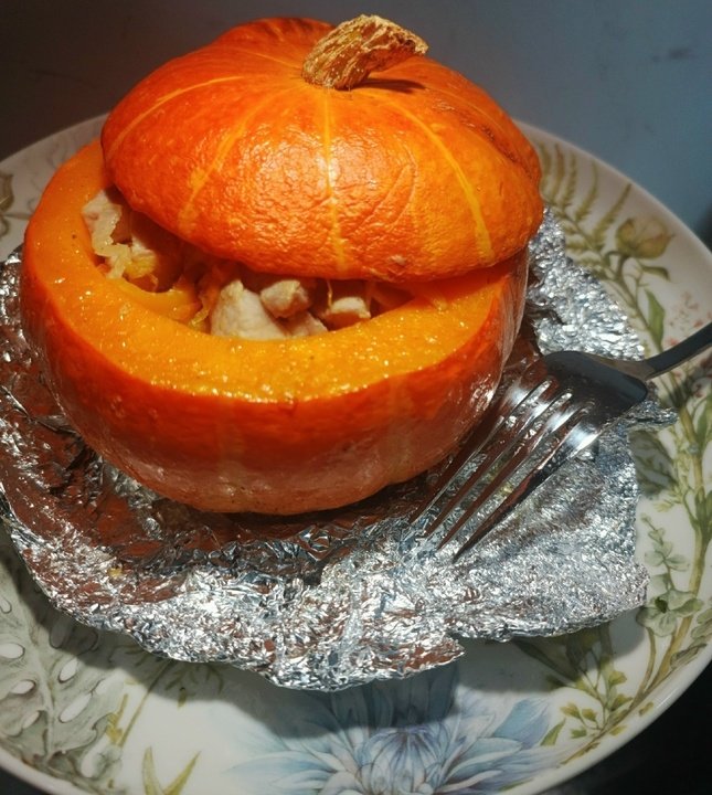 Тыква с мясом в духовке😋👍